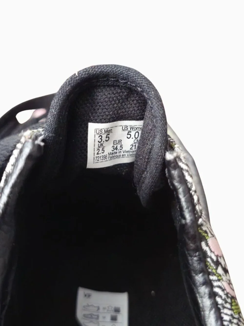 Vans Old Skool Stackform Tapestry Floral Black Platform Sneakers Women's Size 5